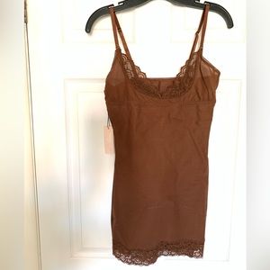 Shape wear Tadashi Shoji Slipdress Mocha Color. Smooths & Slims. Sample Tags